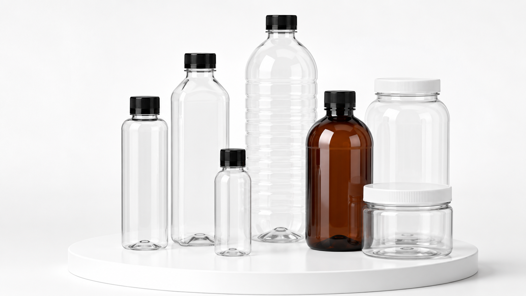 Linha de embalagens PET transparentes e âmbar da Maifredo