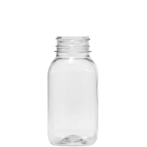 Frasco PET Quadrado 200 ml Cristal