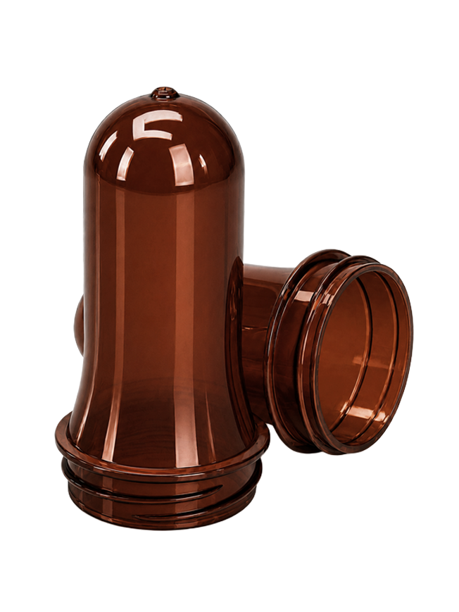 Pré-forma PET PCO-43 22,5 g e 25 g na cor Âmbar