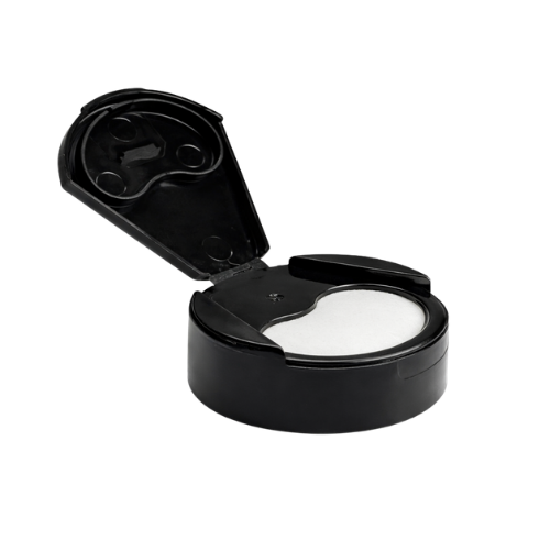 Tampa Flip Top Cápsula 43 mm c/ Selo de Indução Preto